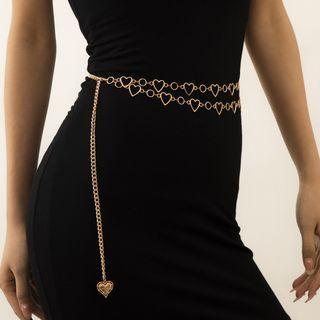 Layered Heart Belt Chain