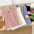 Butterfly-embroidered Knit Camisole Top In 6 Colors