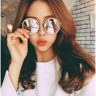 Round Mirrored Lens Sunglasses