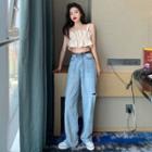 Crop Camisole Top / Straight Fit Jeans