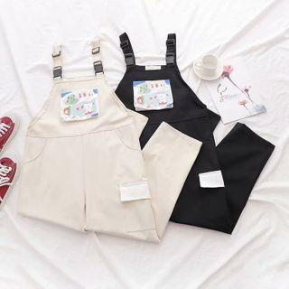 Cartoon Print Buckled Jumper Pants