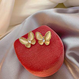 Alloy Butterfly Earring 1 Pair - Gold - One Size