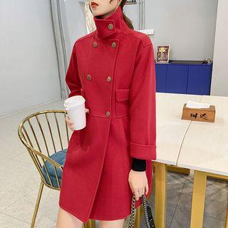 Turtleneck Plain Coat