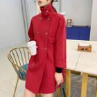 Turtleneck Plain Coat