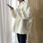 Pocket-front Oversize Woolen Coat