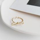 Alloy Bow Open Ring 1 Pc - Bow Ring - Gold - One Size