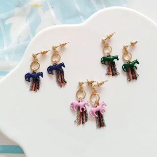 Unicorn Fringed Drop Earring