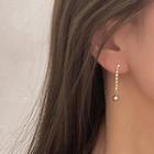 Faux Pearl Dangle Earring 1 Pair - E3022 - Gold - One Size