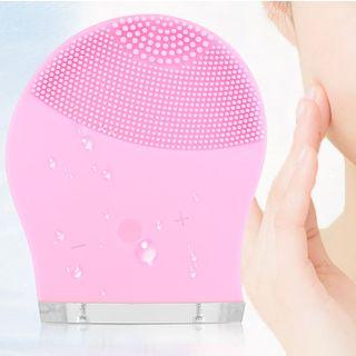 Rechargeable Silicone Facial Cleansing Brush Cherry Blossoms Pink - One Size