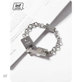 Square-buckle Bracelets Silver - One Size