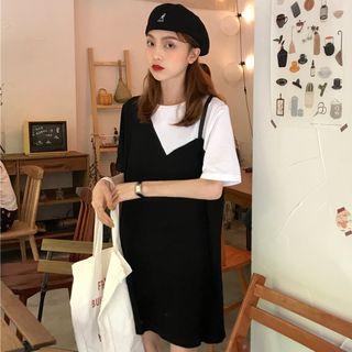 Mock Two-piece Dress As Shown In Figure - One Size