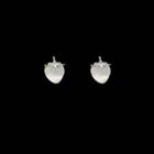 Strawberry Acrylic Earring 1 Pair - Silver - One Size