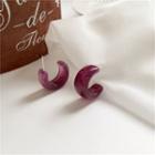 Resin Open Hoop Earring 1 Pair - As Shown In Figure - One Size