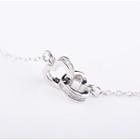 Sterling Silver Cz Heart Necklace 1pc - Silver - One Size