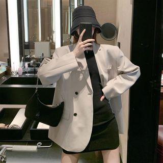 Double Breasted Blazer / Knit Dress