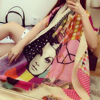 Printed Panel Scarf