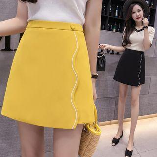 Scallop Trim A-line Skirt
