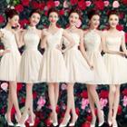 Flower Applique Bridesmaid Dress (7 Designs)