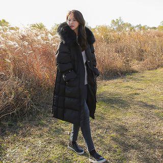 Faux-fur Padded Jacket Black - One Size