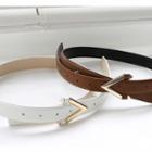 V-buckle Faux-leather Belt