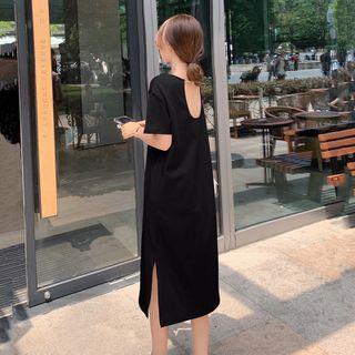 Cutout-back Midi T-shirt Dress