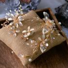 Set Of 3: Wedding Floral Hair Pin Set Of 3 - Gold - One Size
