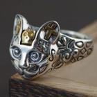 925 Sterling Silver Cat Ring Silver - One Size