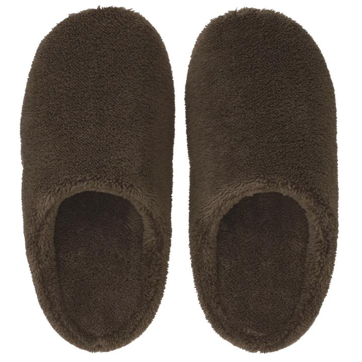 Micro Fiber Insole Cushion Slippers (m) (brown) 1 Pair