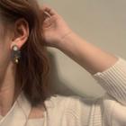 Retro Rhinestone Earring 1 Pair - Ear Studs - 925 Silver - One Size