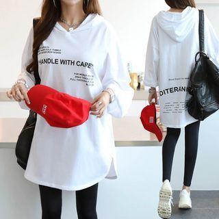 Set: Lettered Long Hoodie + Leggings