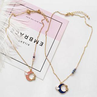 Flying Moon & Star Pendant Necklace
