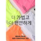 Lettering Extra Long-sleeve T-shirt