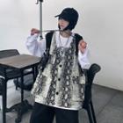 Snake Print Vest As Shown In Figure - One Size