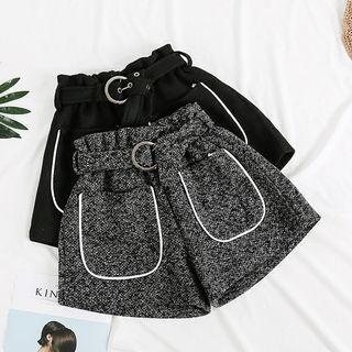 Contrast Trim Wide-leg Shorts