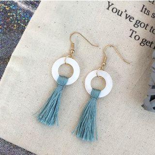 Acrylic Hoop Tassel Dangle Earring