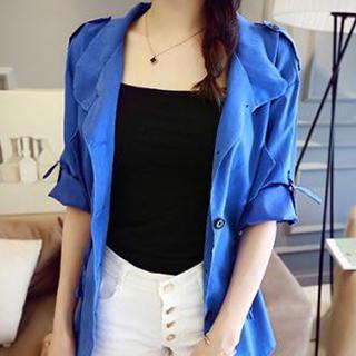 Drawstring Long Jacket