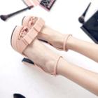 Bow Ankle Strap High-heel Sandals