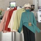 Cowl-neck Ribbed Sweater