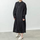 Long-sleeve Midi Tunic Dress Black - M