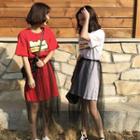 Set: Print T-shirt Dress + Tulle Skirt