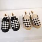 Fleece-lined Houndstooth Loafers