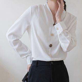 Plain Blouse / Straight Leg Pants