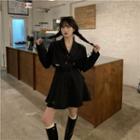 Cropped Blazer / Plain Camisole / A-line Skirt