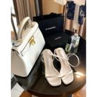 Spool-heel Ankle-strap Sandals