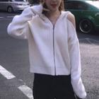 Knit Hoodie White - One Size
