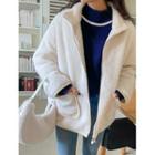 Plus Size Sherpa-fleece Zip-up Jacket