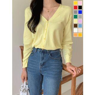 V-neck Cardigan In 16 Colors