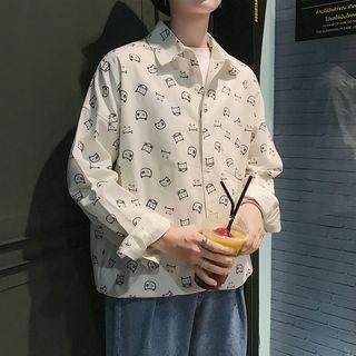 Cartoon Patterned Casual Shirt