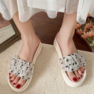 Dotted Platform Sandals