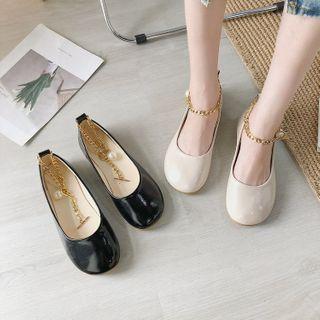 Chain Ankle-strap Flats